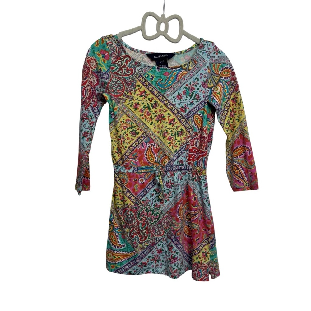 Ralph Lauren Kids Paisley 4/4T Colorful‎ Patch Work Dress